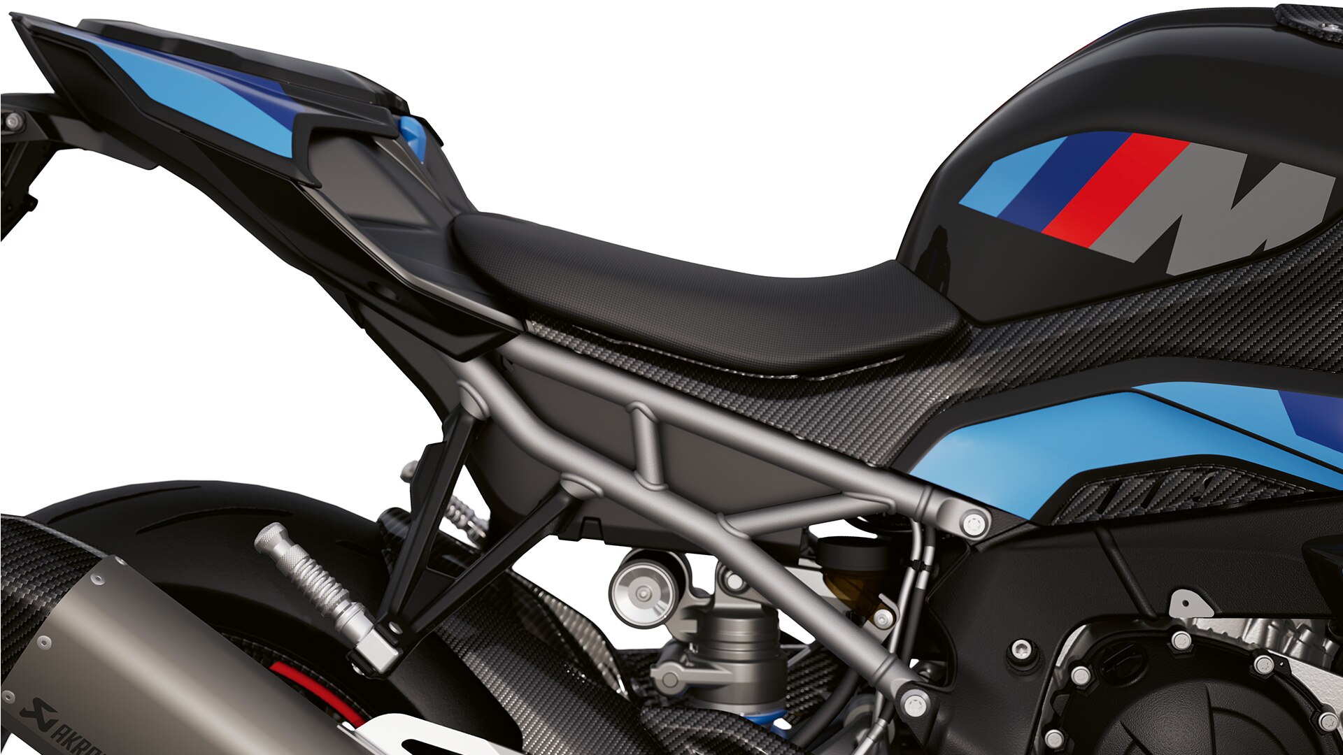 Rear frame and rear wheel swinging arm of the M 1000 R from BMW Motorrad